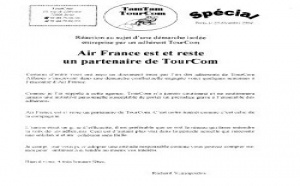 TourCom : ''Air France est et reste un partenaire''