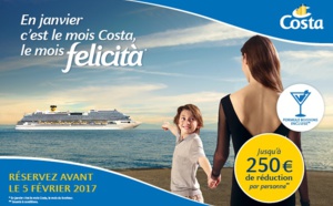 Costa Croisières démarre 2017 avec une campagne promotionnelle