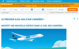 Site web : Air Caraïbes met à l'honneur son nouvel A350-900
