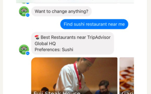 TripAdvisor lance son chatbot sur Facebook Messenger