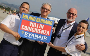 Ryanair étend son service de correspondances à Milan-Bergame