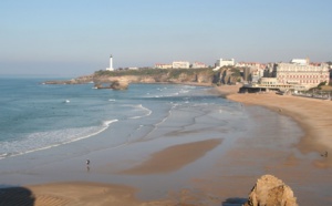 Biarritz, la mer à dos
