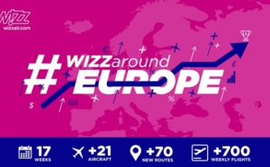 Wizz Air déploie 21 avions et 70 liaisons en 2018