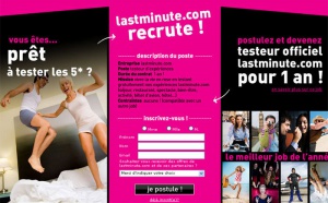Lastminute fait du buzz avec le site Le-meilleur-job-de-lannee.com