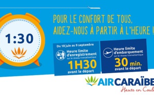 Air Caraïbes modifie l'heure limite d'enregistrement à 1h30