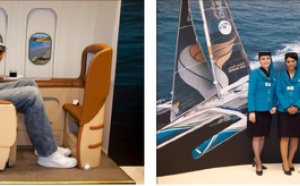 Oman Air : l'homme le plus grand d'Europe teste la classe affaires