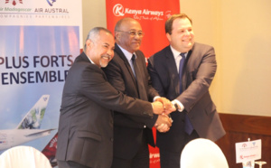 Kenya Airways rejoint le partenariat Air Austral et Air Madagascar 