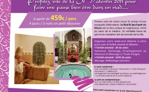 HAPPY TRAVEL MAROC: Offre spéciale "SAINT VALENTIN" au Maroc à partir de 459€ / par personne  4 jours/ 3 nuits en petit déjeuner