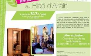 Le printemps à Marrakech avec Happy Travel Maroc au Riad d'Airain à partir de 317€/personne 8 jours/7 nuits en chambre double et en petit déjeuner