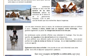 Nanuq Events vous propose: "Séjour multi-activités de 7 jours / 6 nuits en pleine immersion dans la nature canadienne"