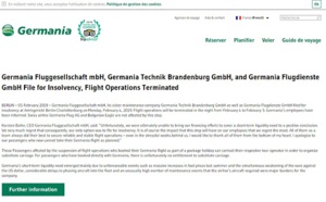 Low cost : Germania met fin à ses activités Low cost : Germania met fin à ses activités
