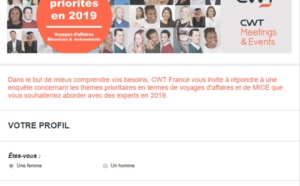 CWT France enquête sur les priorités 2019 dans le voyage d'affaires