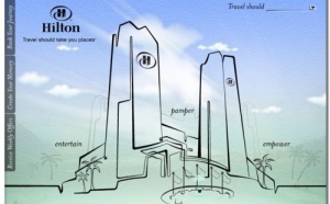 Hilton : des bornes pour imprimer les cartes d'embarquement