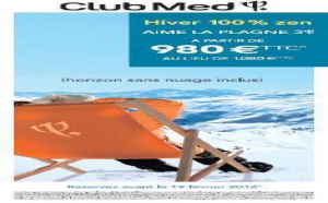 Club Med : des réductions pour un Hiver 100% Zen