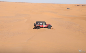 Maroc : Mourad Majoul et Armelle Medard Lang au départ du Gazelles &amp; Men Rally