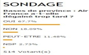 Bases de province : pour 67.7% des votants Air France a dégainé trop tard