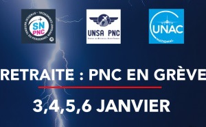 Aérien : les PNC en grève du 3 au 6 janvier 2020 ? 