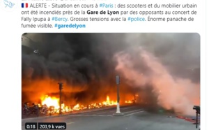 Paris : incendie près de la Gare de Lyon