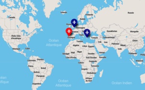 Retrouvez la carte interactive sur le "Tour du monde des réceptifs"