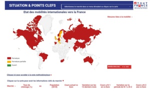 Atout France : une carte interactive sur les marchés internationaux pour anticiper la reprise