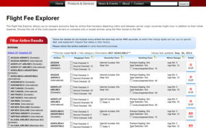 Sabre : Flight Fee Explorer affiche les frais additionnels des Cies pour les AGV