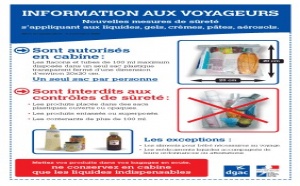 Nouvelles mesures de sécurité aérien : entrée en vigueur ce lundi Nouvelles mesures de sécurité aérien : entrée en vigueur ce lundi