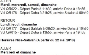 Oman : Qatar Airways volera vers Salalah dès le 22 mai 2013