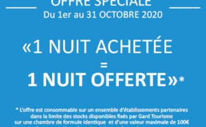 Gard Tourisme lance 1 nuit achetée, 1 nuit est offerte ! 