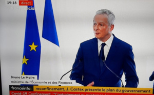 Bruno Le Maire : "Le soutien économique de l'Etat encore plus fort que lors du 1er confinement !" Bruno Le Maire : "Le soutien économique de l'Etat encore plus fort que lors du 1er confinement !"