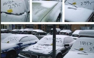 Il fallait y penser : faire de la neige un support pub pour le voyage !