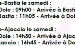 IGavion : vols vers Bastia et Ajaccio depuis Dole Jura dès le 22 juin 2013
