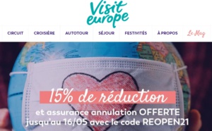 Visit Europe propose 15% de réduction sur la totalité de son offre à partir du 3 mai 2021
