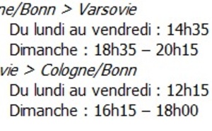 Germanwings : vols Cologne-Varsovie dès le 30 mars 2014