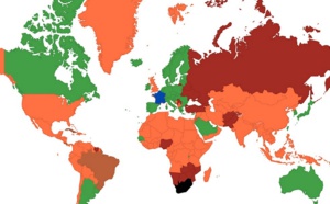 Pays verts, orange et rouges (écarlate) : une nouvelle importante mise à jour !