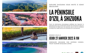 L’OT de Shizuoka au Japon va présenter un webinaire dédié à la péninsule d’Izu