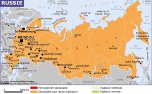 Le Quai d'Orsay conseille de "différer tout déplacement vers la Russie"