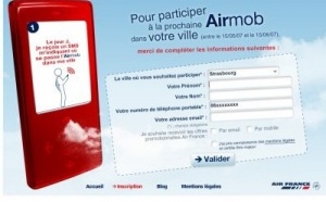 Airmob : Air France lance un jeu concours qui combine SMS et Internet