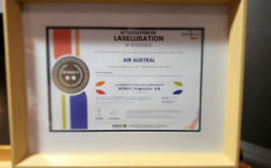 Air Austral obtient la certification Label "Efficience"