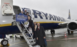 Ryanair passe la barre du million de passagers à Bordeaux Mérignac