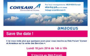 Formation en ligne : Corsair et Amadeus font la promotion des services additionnels