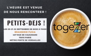 Un café, un réceptif et hop sur le salon. Retrouvez les réceptifs Togezer !