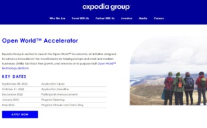 Open World Accelerator : Expedia lance son accélérateur de start-up