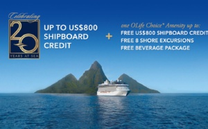 Oceania Cruises lance une offre à l'occasion de ses 20 ans