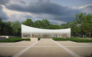 Un Pavillon Nicolas Ruinart sur le site historique de la maison de Champagne