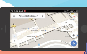 Les plans intérieurs de l’Aéroport de Bordeaux disponibles sur Google Maps