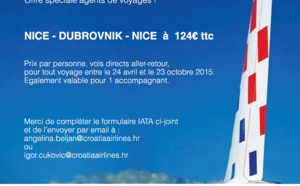 Croatia Airlines : tarif agent de voyages entre Nice et Dubrovnik
