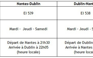 Aer Lingus volera entre Nantes et Dublin du 2 mai au 9 septembre 2015