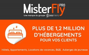 MisterFly Pro : Plus de 1,2 Million d’hébergements pour vos clients