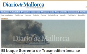 Majorque : 170 passagers évacués après l'incendie d'un ferry
