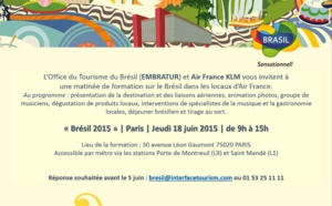 Brésil : Embratur et Air France forment les agents de voyages le 18 juin 2015